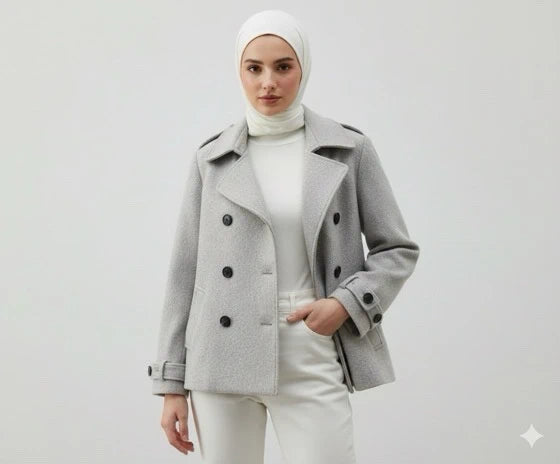 جاكيت قصير بصفين أزرار